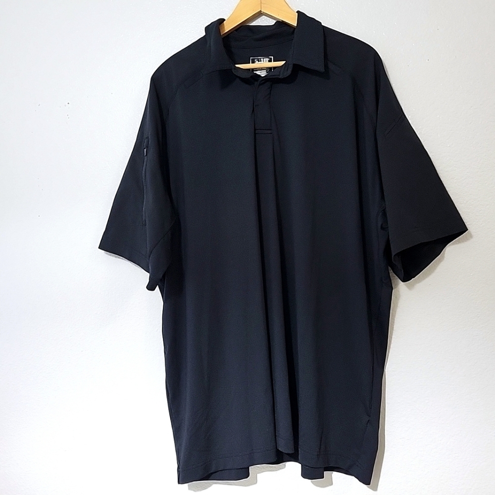 5.11 Tactical Men's Performance Short Sleeve Black Polo Size XL
